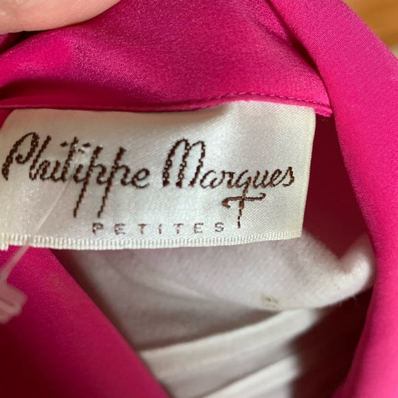 Philippe Marques Pink Western Button-Up Knit Sweater - Fuchsia Pink, Size 16 - Picture 7 of 9